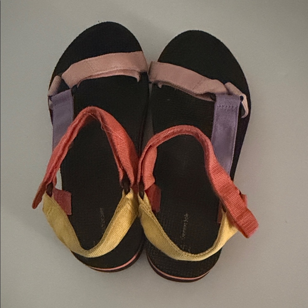 Multicolor Women's Casual Strap Sandals - Pink, Purple, Yellow, Orange